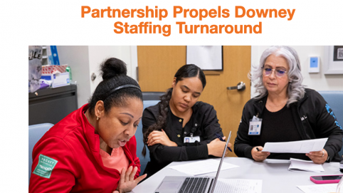 The August issue of LMP Insider, featuring three people sitting at a table, conferring