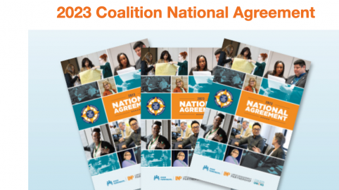 The cover of the 2023 Coalition National Agreement