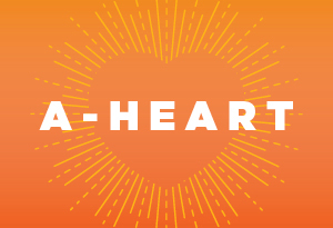 Orange bright Have A-HEART on Valentine's Day