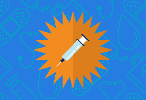 art of needle in a orange starburst