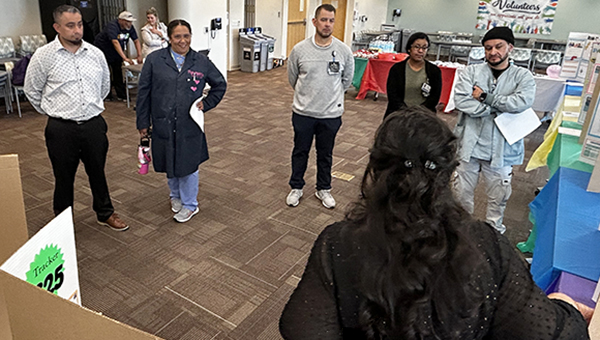 health care workers at a meeting