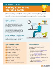 Guidance on improving workstation safety