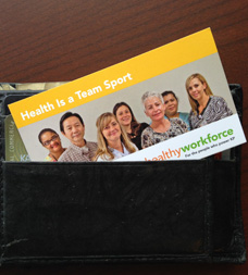 Health Is a Team Sport wallet card Health Is a Team Sport wallet card